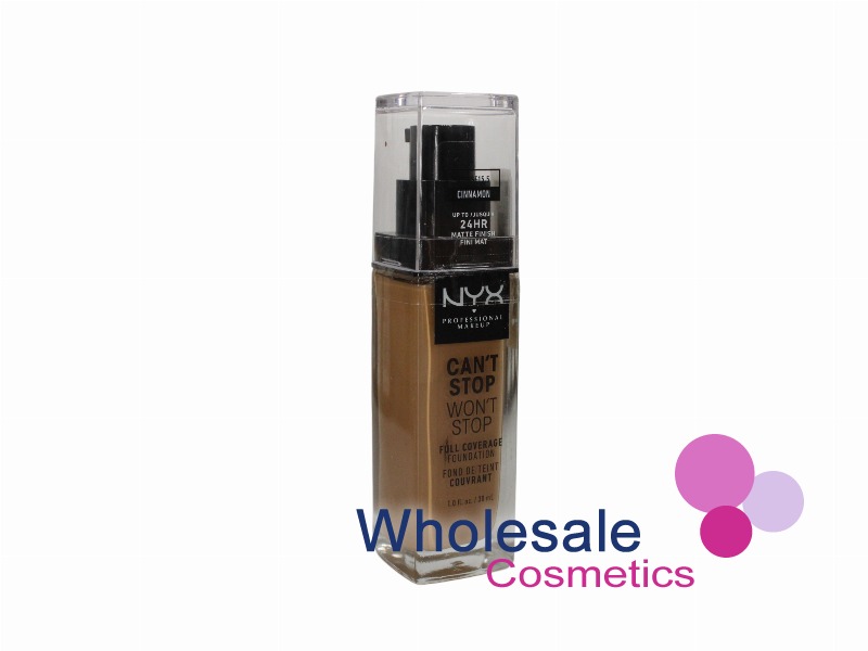 5 x NYX Professional Can't Stop Won't Stop Foundation Full Coverage - 15.5 CINNAMON